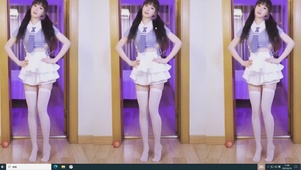 白丝大长腿性感美少女 热舞