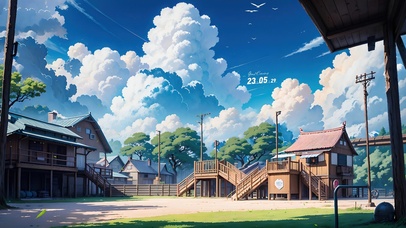 4K唯美治愈夏日村庄小屋