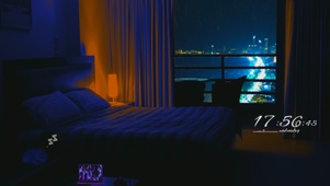 夜晚雨天