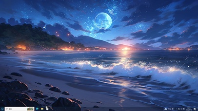 【4K】海边夜空