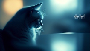 蓝调静谧猫