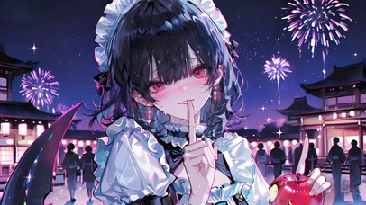 艾莲-烟花下的少女