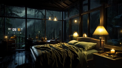 阴暗的雨夜庄园