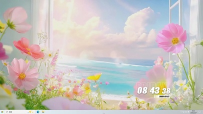 护眼海景树木桌面主题