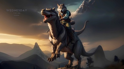 恐龙扛狼扛狼扛