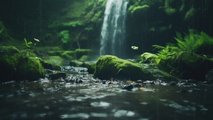 溪流瀑布