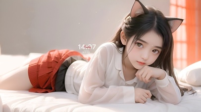 可爱白衬衣女孩