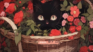 花篮小猫