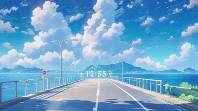 动漫风景海边壁纸