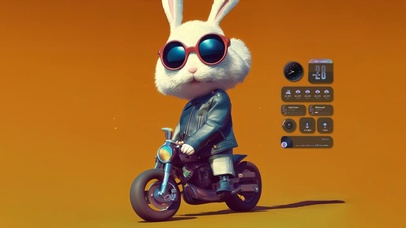 4K 时尚帅气潮流机车兔几