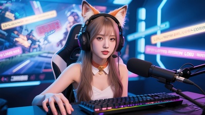 猫耳电竞女主播