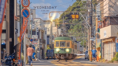 街景电车(时间随日期变化)