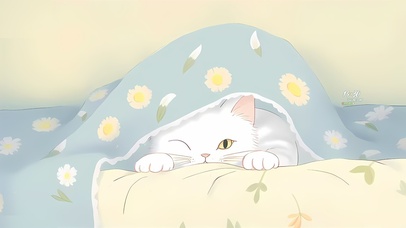 被窝里的猫咪