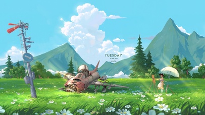 4K唯美治愈绿色护眼动漫森林