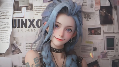 ONE 壁纸 旧报纸风美少女