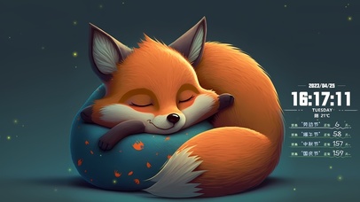 可爱治愈小狐狸