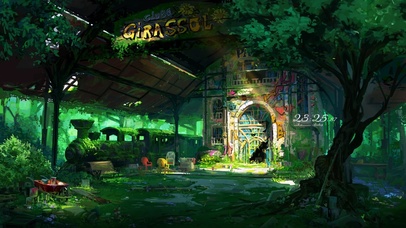 治愈护眼夏日废弃的游乐园