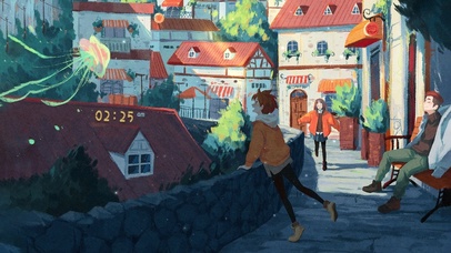 悠闲的午后放风筝