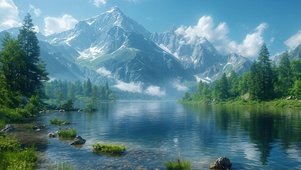 蓝天白云青山绿水