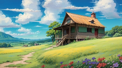 4K唯美治愈田野小屋美景