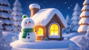 温暖的下雪天
