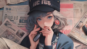 【4K】立体互动、怀旧画报少女