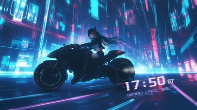 赛博机车美少女