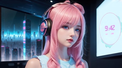 4K唯美清纯电竞少女