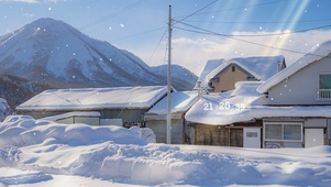 唯美治愈北海道房屋雪景