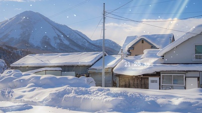 唯美治愈北海道房屋雪景鼠标拖尾壁纸图片 动态桌面壁纸图片 动态壁纸下载 元气壁纸