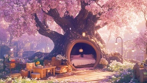 樱花树洞小屋