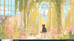 玫瑰庄园黑猫