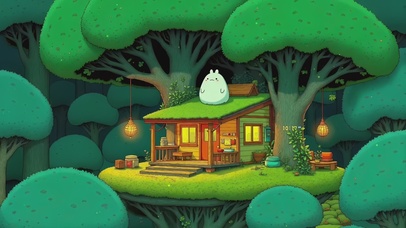 治愈系森林树屋团子