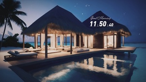 清新治愈夜风景