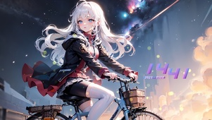 可爱骑行少女