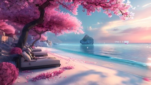 樱花沙滩时光