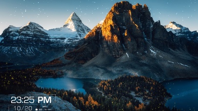 4K雪山湖泊美景