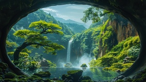 自然山洞美景