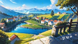 夏日唯美山庄