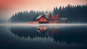 唯美森林湖景