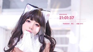 4K长发猫耳美女