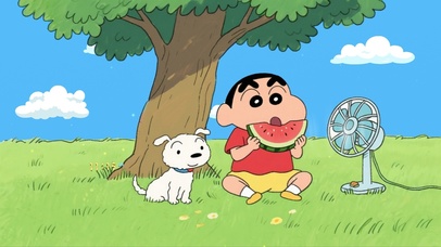 清凉夏日吃瓜小新