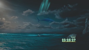 荧光海 鲸鱼 4K壁纸