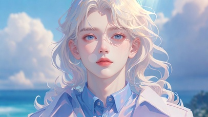 4K  冷感银发男神