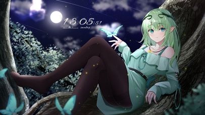 树梢上的美少女