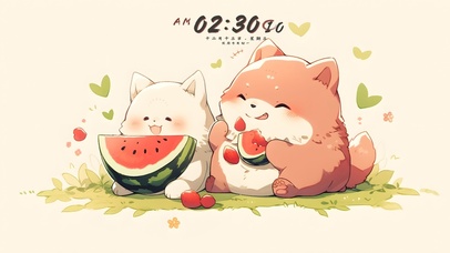 一起吃西瓜叭！