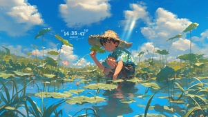 阳光草帽少年