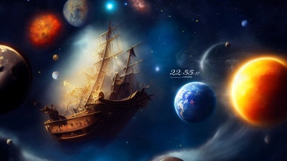 4k 治愈唯美宇宙星河飞船