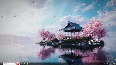 古风治愈AI海景-桌面主题