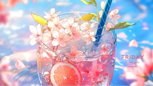 樱花清新冷饮